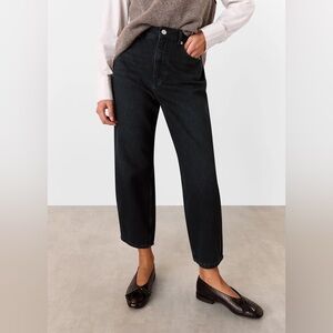 NWT- Whistles Black Petite Authentic Barrel Leg Jean- 26